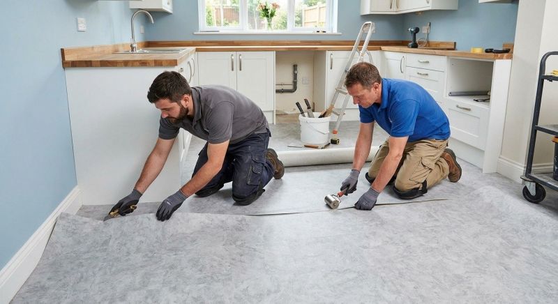 Sheet Linoleum Installation in Encinitas, CA